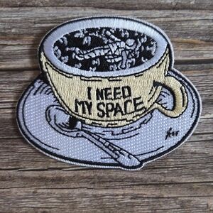 I Need My Space Astronaut Galaxy Embroidered Iron on Patch